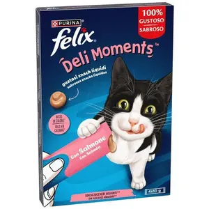Purina Félix Deli Moments Salmon Cat Snack, 4x10g