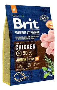 Brit Nourriture pour chien junior de poulet premium, 3kg