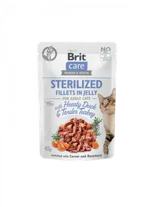 Brit Care Cat Sterilized Fillets In Jelly With Hearty Duck 85 G