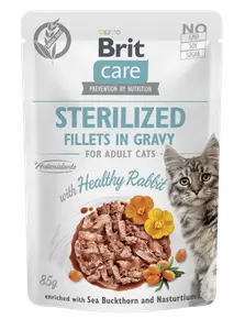 Brit Care Cat Sterilized Fillets In Gravy With Healthy Rabbit 85 G