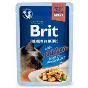 Brit Filets de poulet haut de gamme pour chats stérilisés, 85g