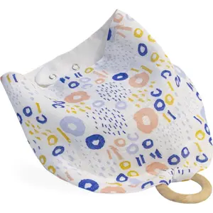 Babyjem 678- Bavoir Bandana Anneaux de Dentition Bois Colorés