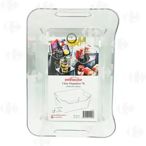 Organisateur de réfrigérateur transparent 30x21,5x12,5cm
