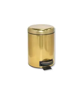 Poubelle à pédale elit 3 L dorée