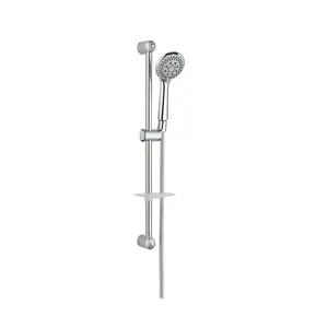 Kit Barre De Douche , Douchette, Flexble Et Porte Savon En Acier Inoxydable Chrome