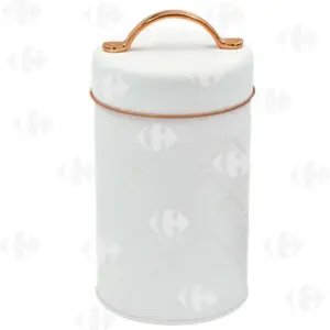 Boîte de Rangement avec Anse Metal Blanc