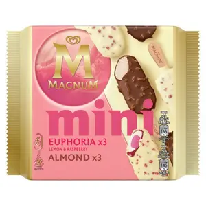 Magnum bâtonnets de glace mini euphoria & almond pack 6x60ml