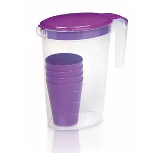 Set Carafe Verres en Plastique Limo 2L 5 pièces