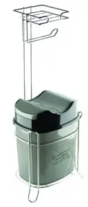 Porte-Papier Hygienique Avec Support Et Poubelle En Plastique-105825