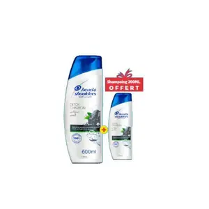 Shampoing Detox Charbon 600ml + 200ml - HEAD & SHOULDERS