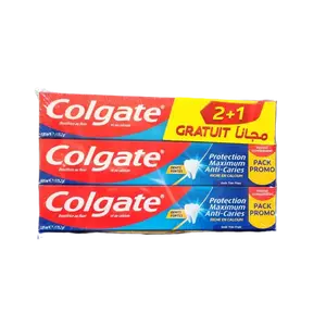 Dentifrice protection maximum anti-caries 120ml 2+1 gratuit - COLGATE