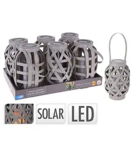 Lanterne Solaire Rotin Avec Bord