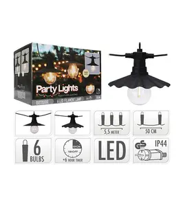 Guirlande Lumineuse De Fête Et Jardin Led - 6 Ampoules