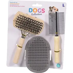 Ensemble de brosses de collection pour chiens, 3 pièces