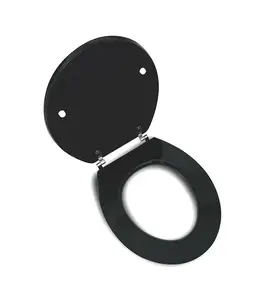 Abattant wc en mdf noir brillant