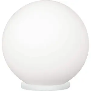 Lampe De Table E27 60W Verre Blanc Diamètre 200Mm Rondo