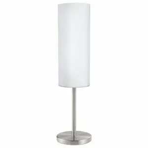 Lampe À Poser E27 60W Acier Verre Blanc Diamètre 105Mm Troy3