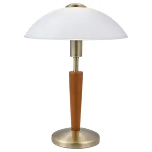 Lampe De Table E14 60W Bois Marron Diamètre 260Mm Solo 1
