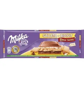 Milka MMMAX Choco Swing Tablette de Chocolat au Lait et Biscuit 300g