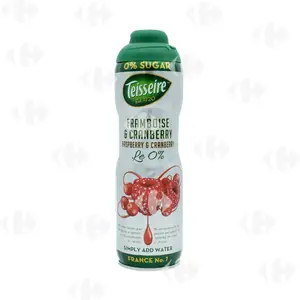 Sirop de Framboise et Cranberry Sans Sucre Teisseire 60cl