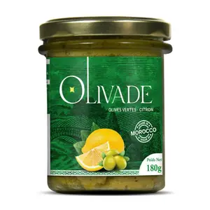 tapenade acidulée - pâte d'olives vertes beldis, huile d'olive extra vierge, ail, origan