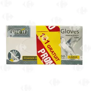 Pack Gants Vinyle Blancs Grand 100 Unités + 1 Gratuit