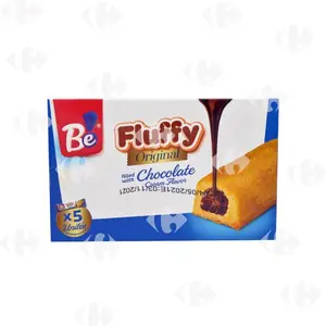 Bé Fluffy Original Pack Gâteau Goût Lait Vanillé Fourré Crème Cacao 5x45g 225g