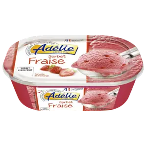 Intermarché - Adélie sorbet plein fruit fraise 677g