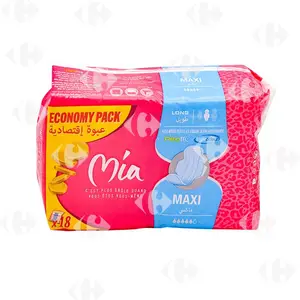 Serviettes hygiéniques maxi long x18 - MIA