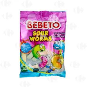 Jelly Sour Worms 80 Gr Bebeto