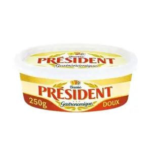 Beurre doux en barquette 250g - PRÉSIDENT