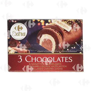 Bûche Glacée 3 Chocolats Carrefour 1L