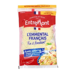 Emmental Râpé Français Fin et Fondant Entremont 300g