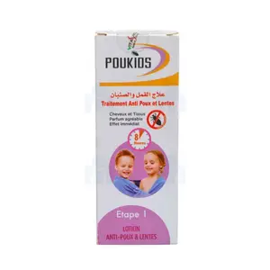 Lotion traitement anti-poux et lentes à partir de 2 ans 150ml - POUKIDS
