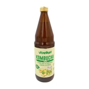 Kombucha Gingembre Citron Bio Voelkel 75cl