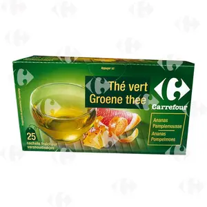 Thé Vert Aromatisé à l'Ananas Pamplemousse Carrefour 25 sachets