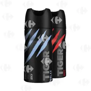 Lot de 2 déodorants Relax et Hot Tiger 150ml