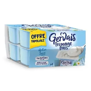 Sp Gervais Fromage Frais Nature Sucré 80G X8