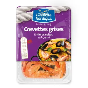 L'Assiette Nordique Crevettes Grises Entières Cuites 100G