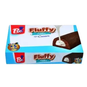 Bimo Biscoff Bé Fluffy Gâteaux au Cacao Fourrés Crème de Lait Pack de 5 (225g)