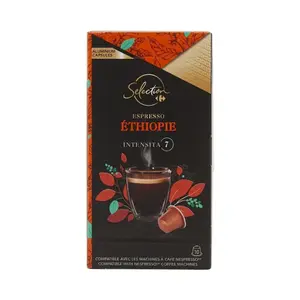 Café Capsules Expresso Éthiopie Carrefour Selection 10 Capsules