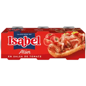 Pack de Trois Conserves de Thon à la Sauce Tomate Isabel 80g.