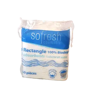Disques coton rectangulaire x50 pièces - SOFRESH