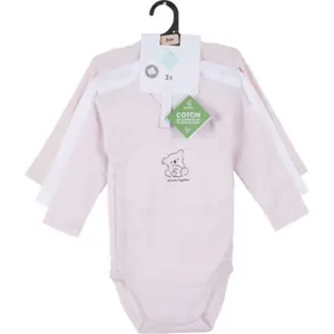 Body Bébé Rose/Blanc 100% Coton 1 mois Tex BaBy