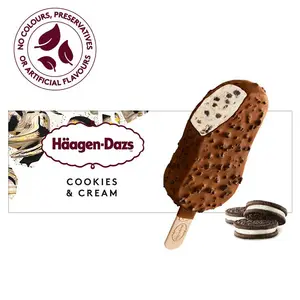Glace Haagen Dazs Batonnet  Cookies & Cream 80 ML