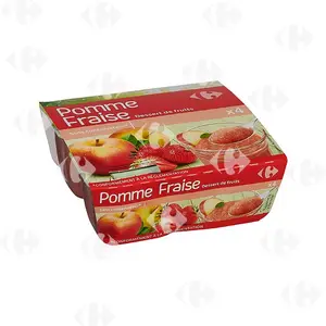 Compotes Pomme et Fraise Carrefour 4x100g