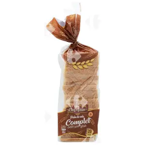 Pain de mie complet x20 tranches 480g - CHEF DU PAIN