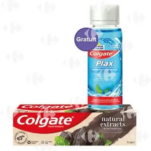 Pack Dent Natural Extrat Charbon Bain Bouche 100ml