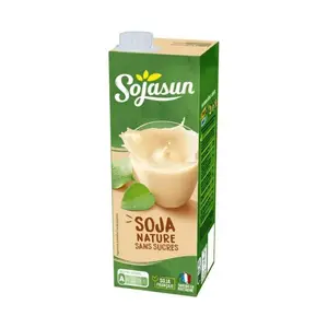 Boisson végétale au soja nature sans sucres ajoutés 1L - SOJASUN