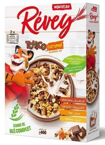 Céréales Tchico Au Blé Complet Et Riz Avec Goût Chocolat Et Caramel 400G - Revey